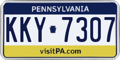 PA license plate KKY7307