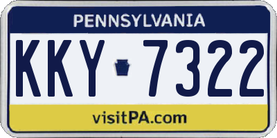 PA license plate KKY7322