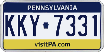 PA license plate KKY7331