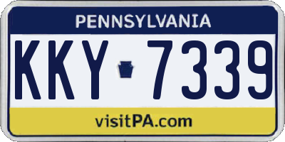 PA license plate KKY7339