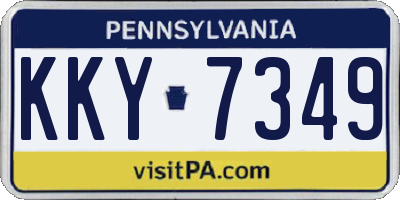 PA license plate KKY7349