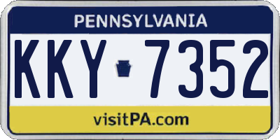 PA license plate KKY7352
