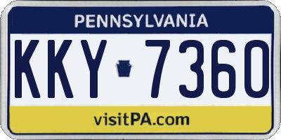 PA license plate KKY7360