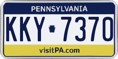PA license plate KKY7370