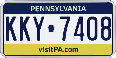 PA license plate KKY7408