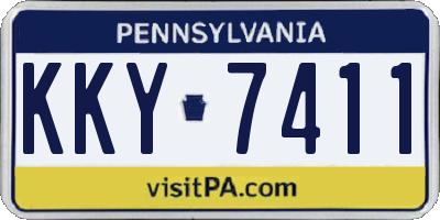 PA license plate KKY7411