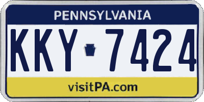 PA license plate KKY7424