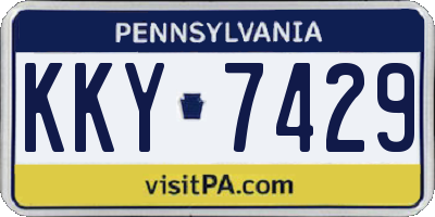 PA license plate KKY7429