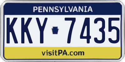PA license plate KKY7435
