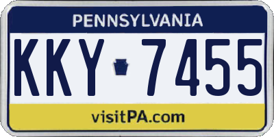 PA license plate KKY7455