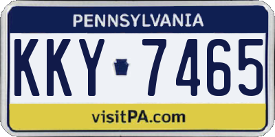 PA license plate KKY7465