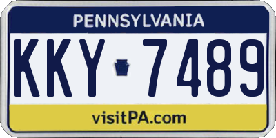 PA license plate KKY7489