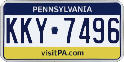 PA license plate KKY7496