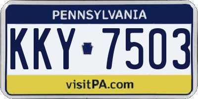 PA license plate KKY7503