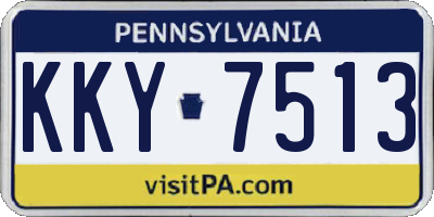 PA license plate KKY7513