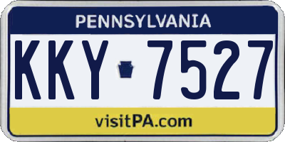 PA license plate KKY7527