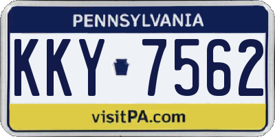 PA license plate KKY7562
