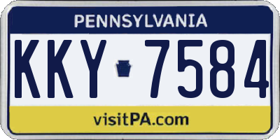 PA license plate KKY7584