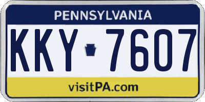 PA license plate KKY7607