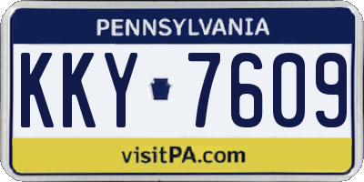 PA license plate KKY7609