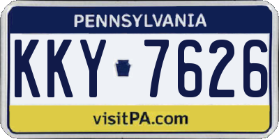 PA license plate KKY7626