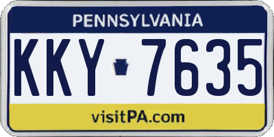 PA license plate KKY7635