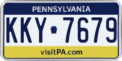 PA license plate KKY7679