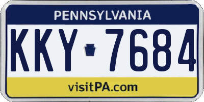 PA license plate KKY7684