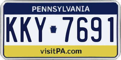 PA license plate KKY7691