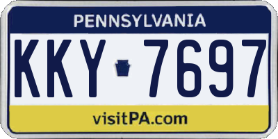 PA license plate KKY7697