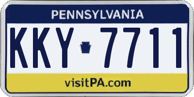 PA license plate KKY7711