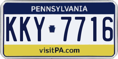 PA license plate KKY7716