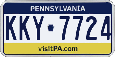 PA license plate KKY7724