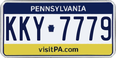 PA license plate KKY7779