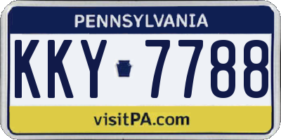 PA license plate KKY7788