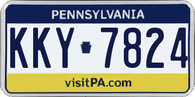 PA license plate KKY7824