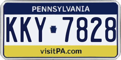 PA license plate KKY7828