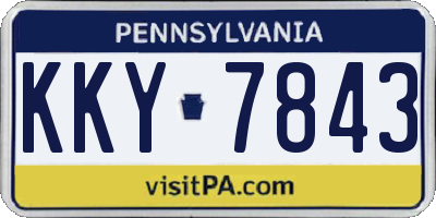 PA license plate KKY7843