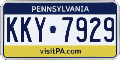 PA license plate KKY7929