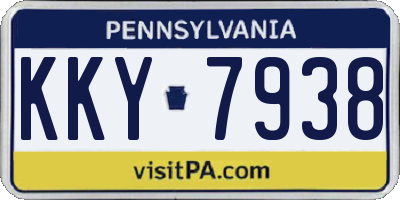 PA license plate KKY7938