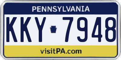 PA license plate KKY7948