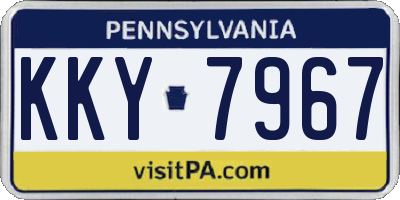 PA license plate KKY7967