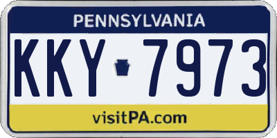 PA license plate KKY7973