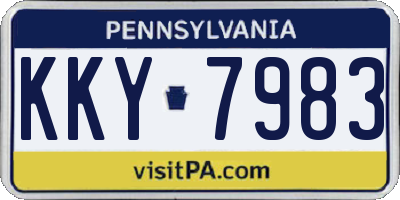 PA license plate KKY7983