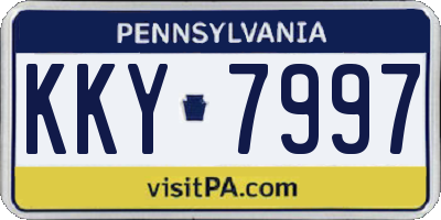 PA license plate KKY7997