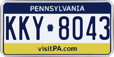 PA license plate KKY8043