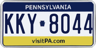PA license plate KKY8044