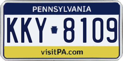 PA license plate KKY8109