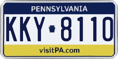 PA license plate KKY8110