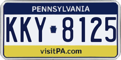 PA license plate KKY8125